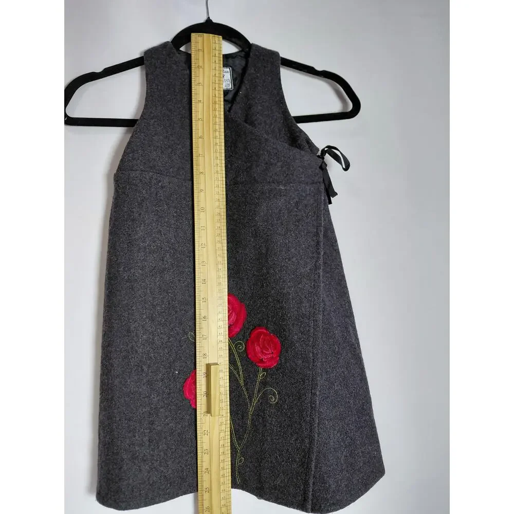 Run Scotty Run Australia Wool Blend Dress Gray Solid Size 5